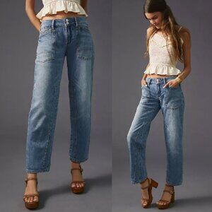 Pilcro by Anthropologie The Wanderer Low-Rise Blue Jeans 27